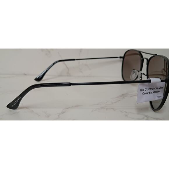 NEW Prive Revaux Commando Mini Caviar Black Aviator Polarized Unisex Sunglasses - Picture 3 of 7